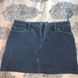 ‘She and Sky’ navy corduroy skirt